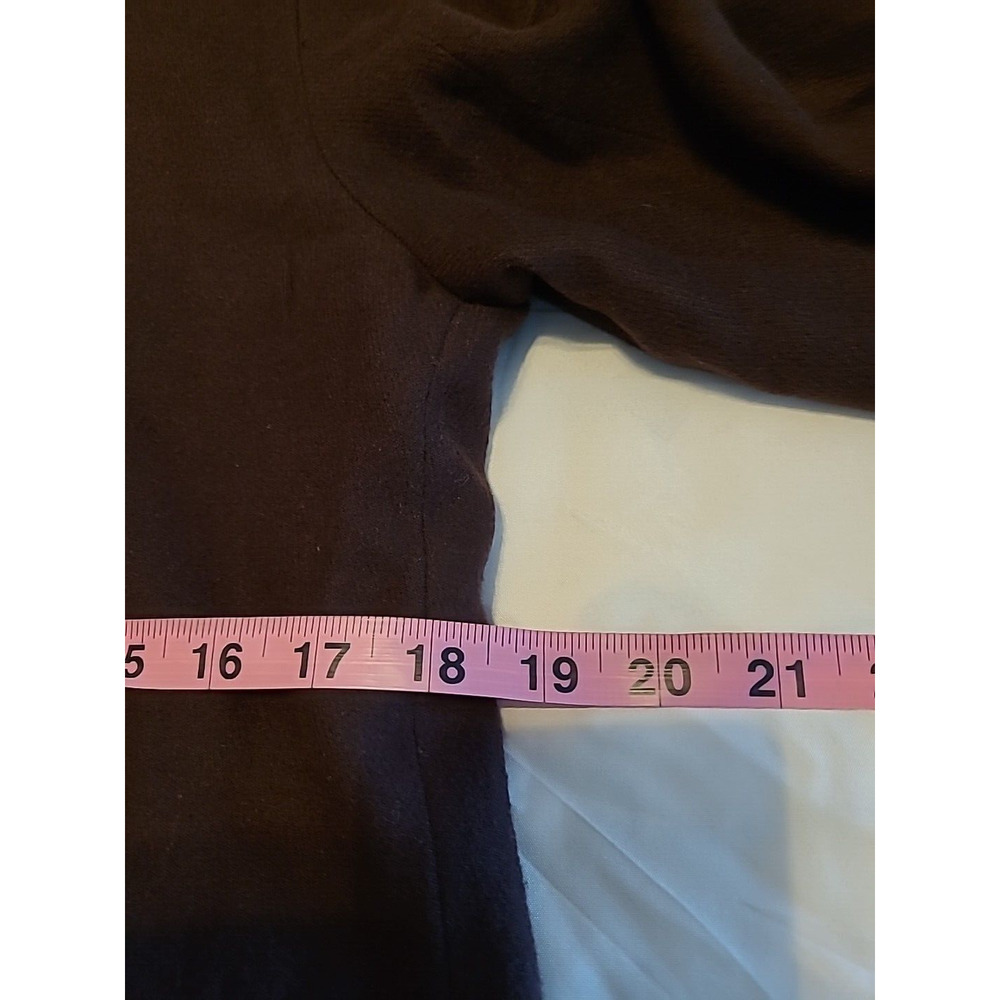 Wintersilks Blazer P14 Brown Pockets Flower Applique Wool Silk Vintage Y2K - Picture 10 of 12